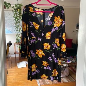Forever 21 Contemporary cocktail dress black yellow and purple